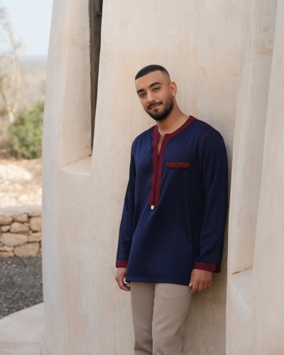 Mlifa Tunic - Long Sleeves - For Men - Simple Style