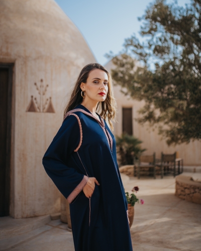 Djellaba avec détails zwak - Djellaba en mlifa - Djellaba Marocaine