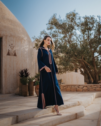 Djellaba avec détails zwak - Djellaba en mlifa - Djellaba Marocaine
