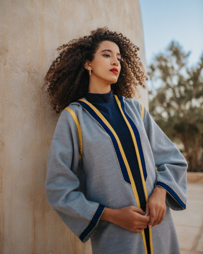 Djellaba Ouverte en Tissu épais - Djellaba Femme Moderne