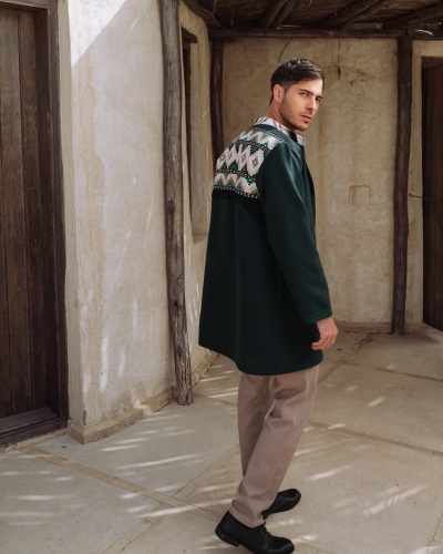 Men's Three-Quarter Open Jacket - Morocco - Luxury - Class | Kounouz