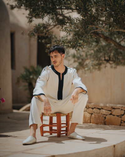 Jabador Homme en Mlifa - Style Moderne - Couleur Musqué - Kounouz