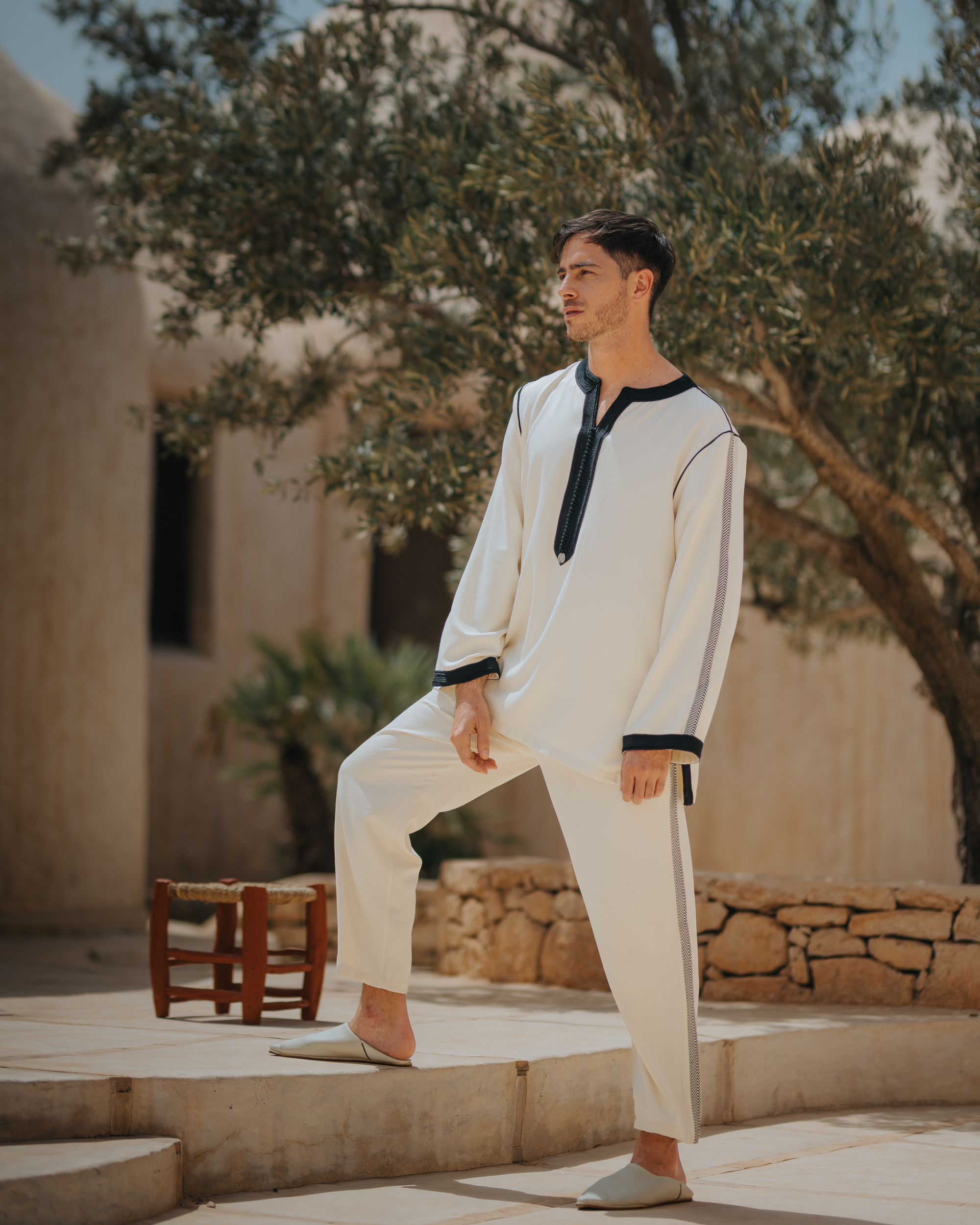 Jabador Homme en Mlifa - Style Moderne - Couleur Musqué - Kounouz