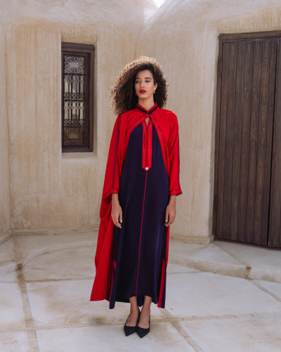 Gandoura with Macramé Collar – A Bohemian & Chic Touch – Kounouz