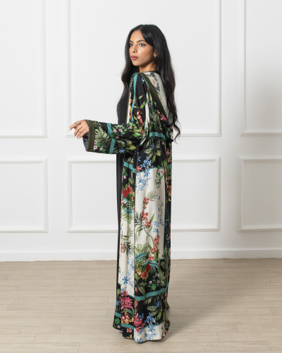 Floral Djellaba Set – Moroccan Elegance & Comfort