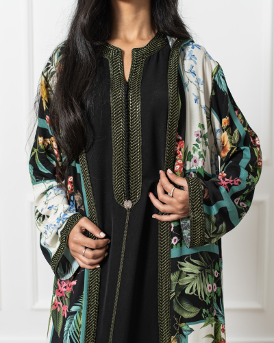 Floral Djellaba Set – Moroccan Elegance & Comfort