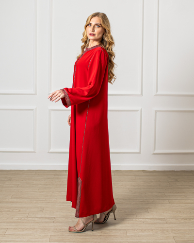 Caftan Kounouz Sfifa Bicolore – Élégance Traditionnelle et Modernité