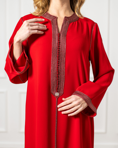 Caftan Kounouz Sfifa Bicolore – Élégance Traditionnelle et Modernité