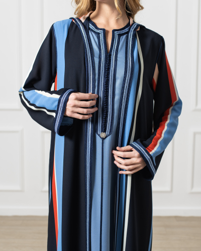 Kounouz - Open Moroccan Djellaba In Two Pieces For Women