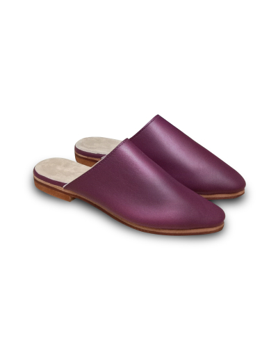Babouches traditionnelles aubergine