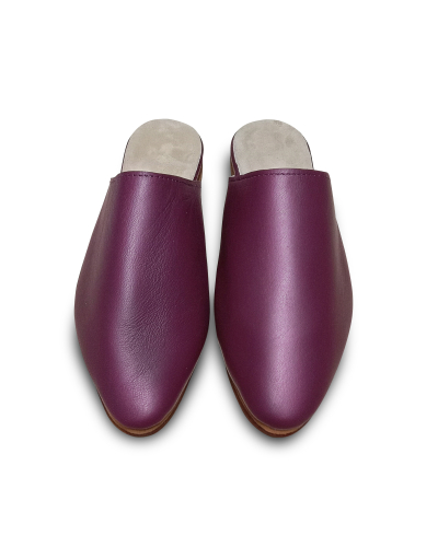 Babouches traditionnelles aubergine