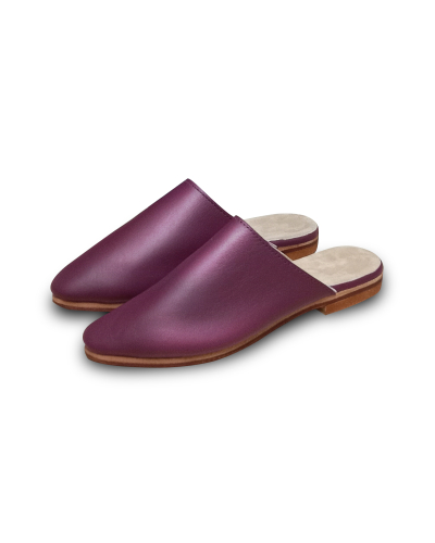 Babouches traditionnelles aubergine