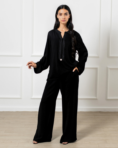 Jabador Noir Basic – Style Traditionnel et Moderne - Kounouz
