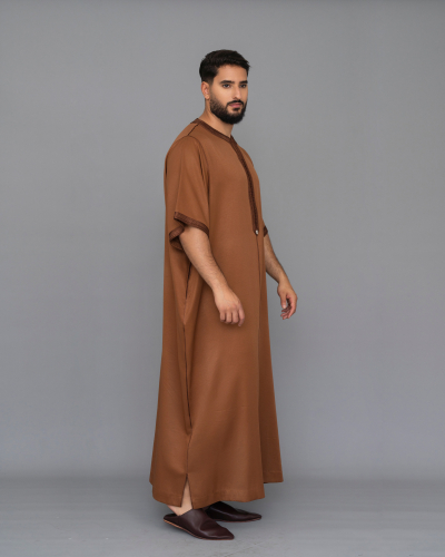 Caftan Demi Manches Homme – Élégance Authentique Marocaine