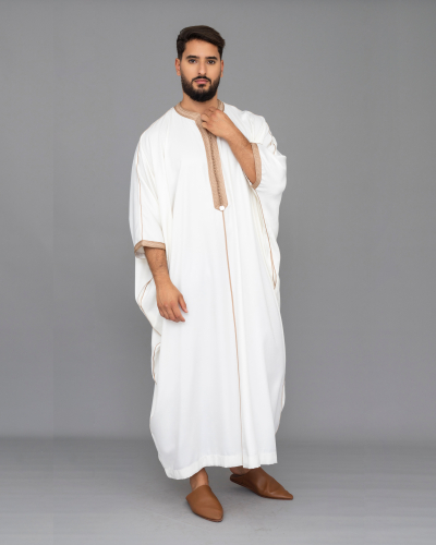 Moroccan men's Gandoura | Timeless elegance in Mlifa fabric