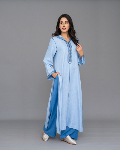 Linen djellaba set for women – Djellaba – Kounouz