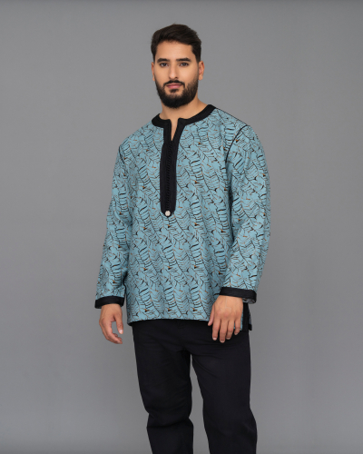 Tunique en Lin Imprimé pour Femme – Chic, Légère & Finitions Sfifa