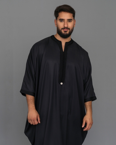 Men’s Half-Sleeve Gandoura – Elegance & Tradition