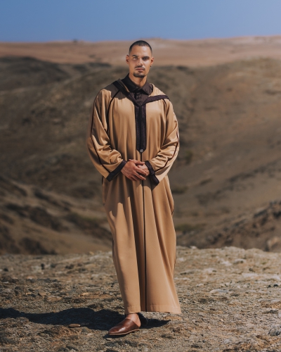 Djellaba aux manches raglan