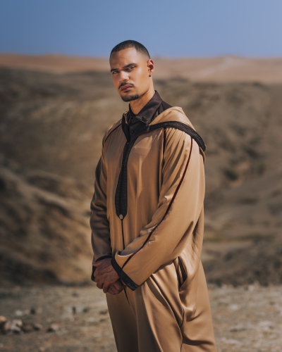 Djellaba aux manches raglan