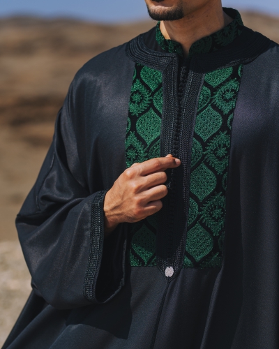 Geometric embroidery Gandoura