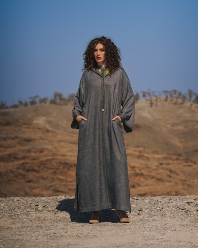 Two-piece wool djellaba set