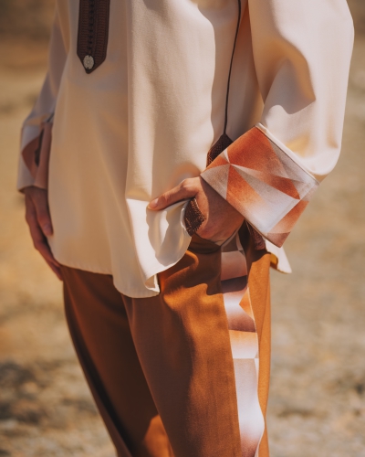 Jabador Femme Élégant – Tissu Mlifa & Détails Artisanaux