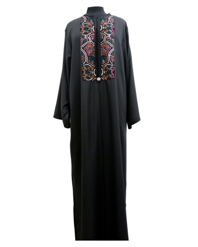 Djellaba deux pièces à imprimé velours