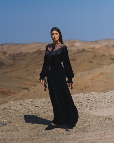 Long fringed caftan – modern traditional caftan
