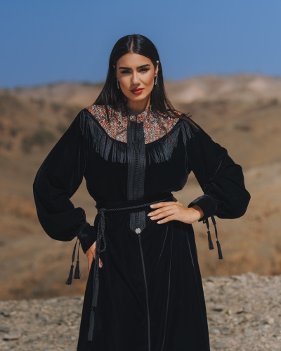 Long fringed caftan – modern traditional caftan