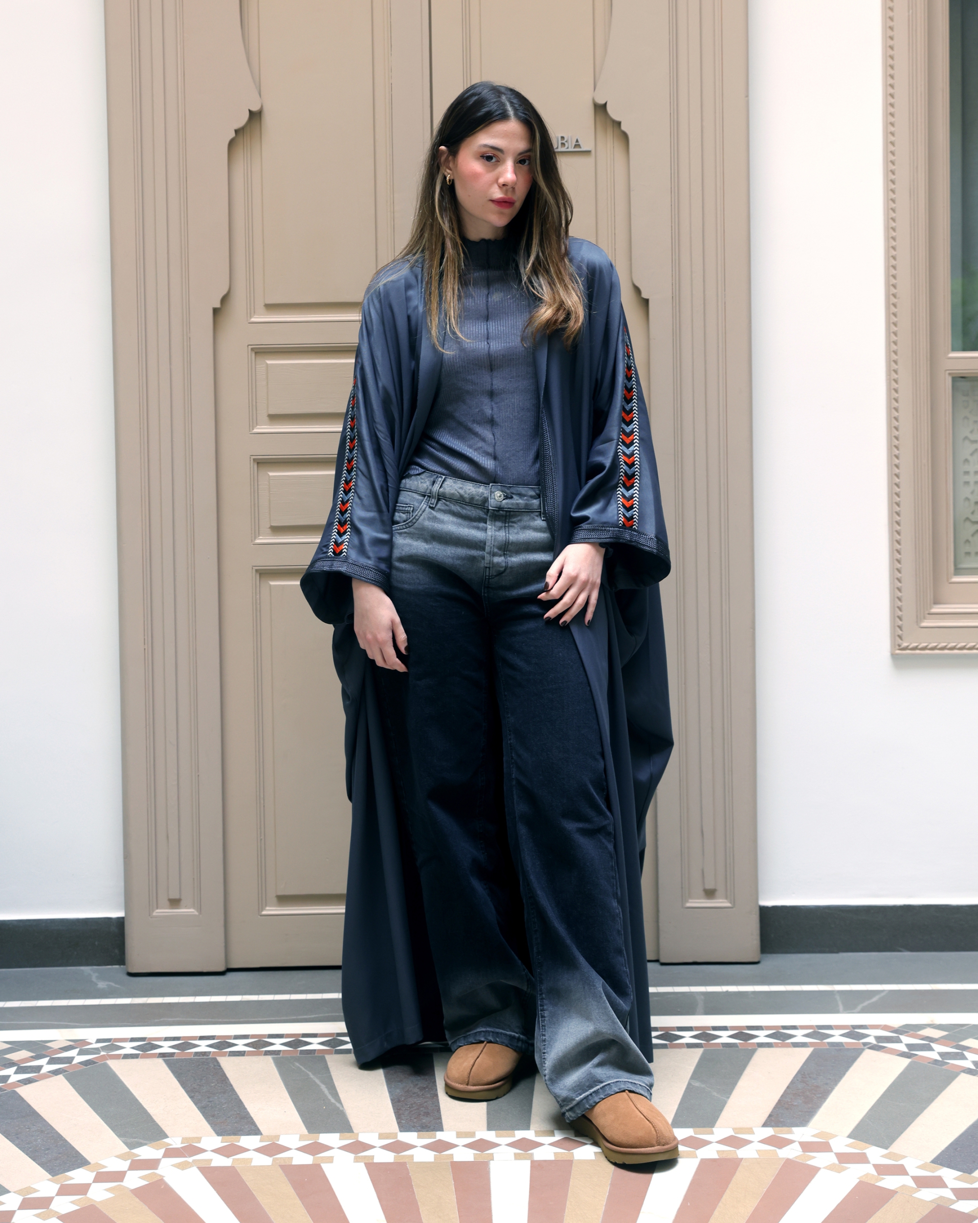 Embroidered motif Gandoura