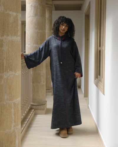 Ensemble Djellaba Lainage – Élégance Deux Pièces