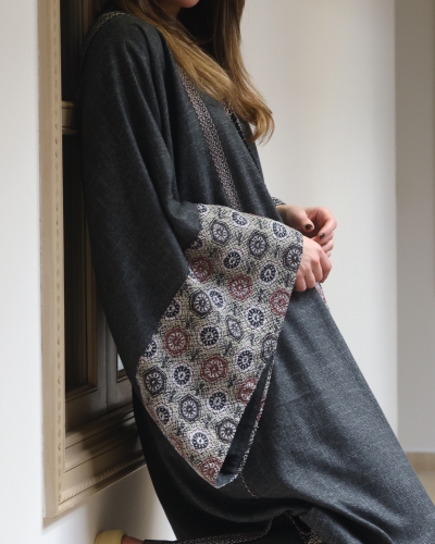 Djellaba in winter fabric (Mélange wool)