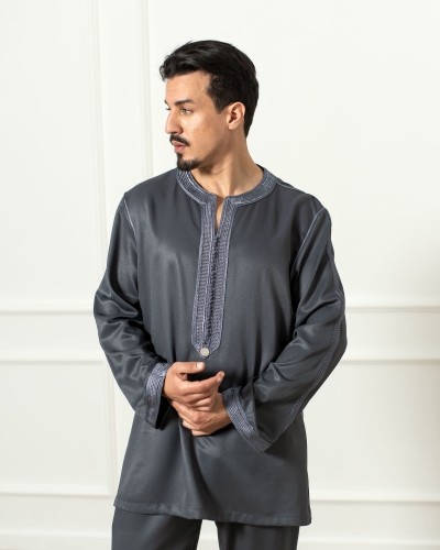 Jabador with round neck sweater - Modern Man - Kounouz