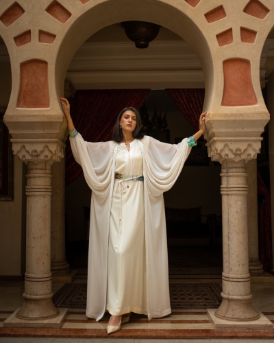 Caftan deux pièces au tombé fluide