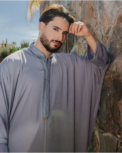 Kounouz - Gandoura In Crepe For Men Merges Artisan Heritage And Modern