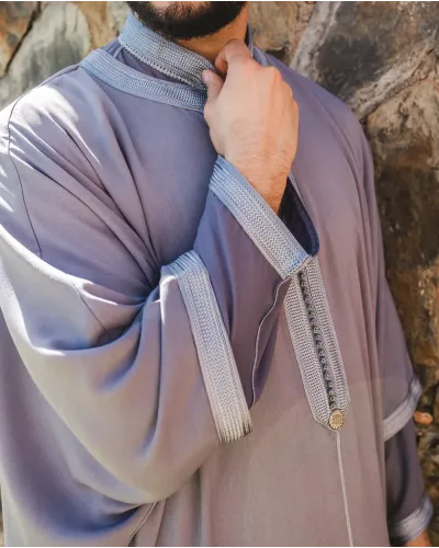 Kounouz - Gandoura In Crepe For Men Merges Artisan Heritage And Modern