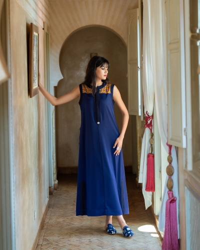 Kounouz - Caftan Marocain sans Manches : Élégance & Modernité