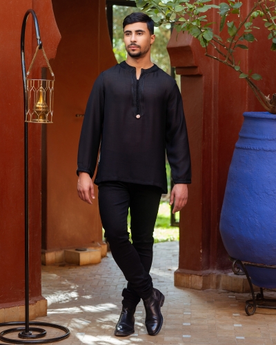 Moroccan Tunic in Sousdi for Men - Long Sleeves - Simple